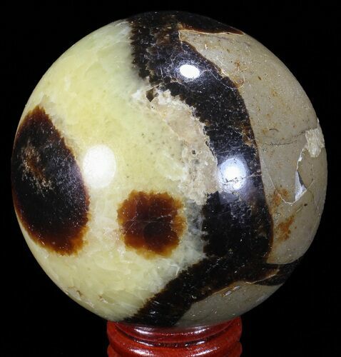 Polished Septarian Sphere - Madagascar #67846